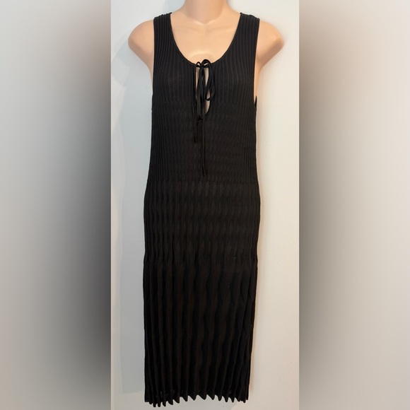 Christian Dior Boutique Diamond Pleated Sheer Knit Vintage Galliano Era 8 S/M